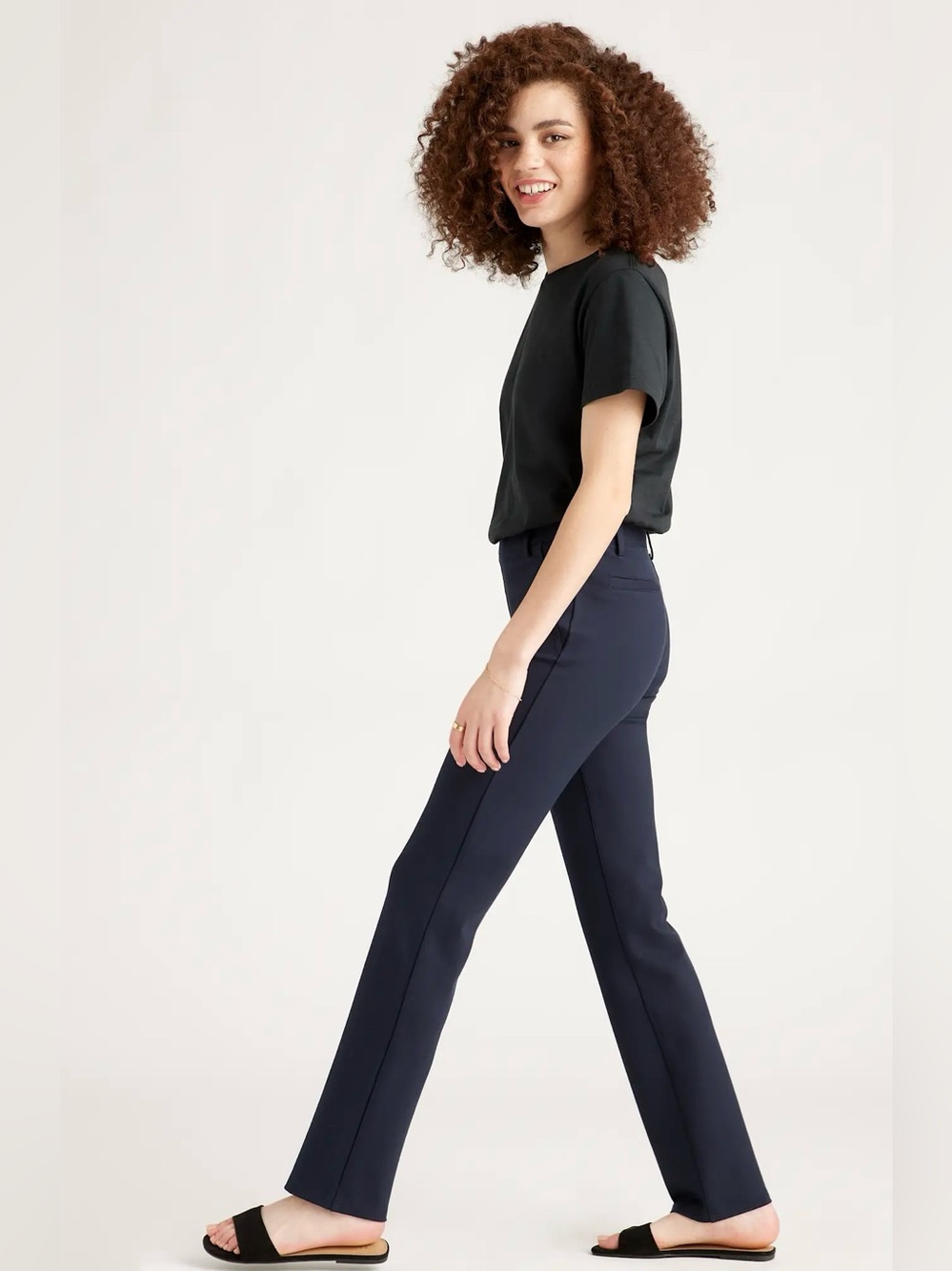 Quince Ultra-Stretch Ponte Straight Leg Pants , sz : medium - Picture 3 of 12